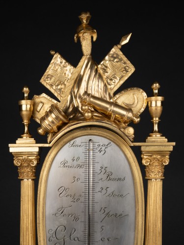 Louis XVI - Gilded bronze thermometer Louis XVI period second half 18th century