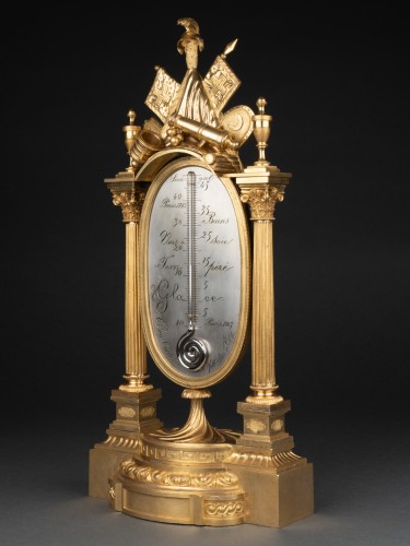 Antiquités - Gilded bronze thermometer Louis XVI period second half 18th century