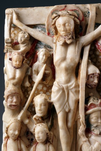  - Crucifixion, relief sculpté en albâtre