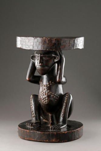 Tabouret de prestige "Caryatide" - Art Tribal Style 