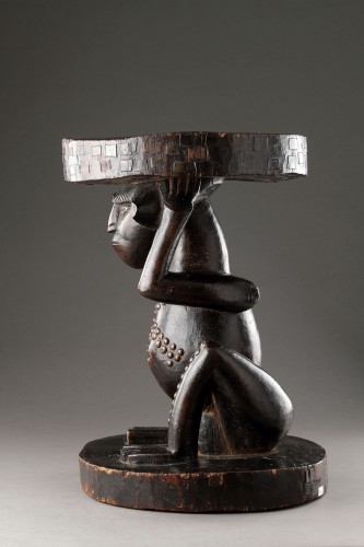 XIXe siècle - Tabouret de prestige "Caryatide"