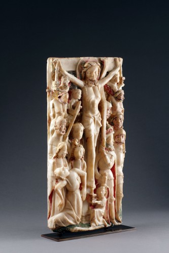 Très beau relief sculpté de la Crucifixion, Nottingham, Angleterre Vers 1450 - 1470 - Finch and Co