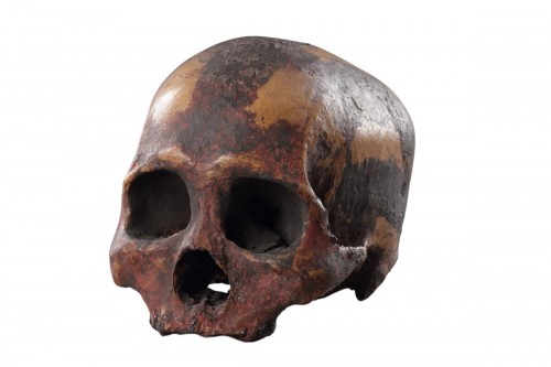 A Rare Ancestor Skull with Polychrome Decoration, Andaman Islands 19th Century or earlier