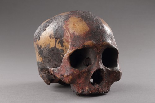 A Rare Ancestor Skull with Polychrome Decoration, Andaman Islands 19th Century or earlier - Tribal Art Style 