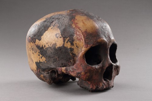 Tribal Art  - A Rare Ancestor Skull with Polychrome Decoration, Andaman Islands 19th Century or earlier