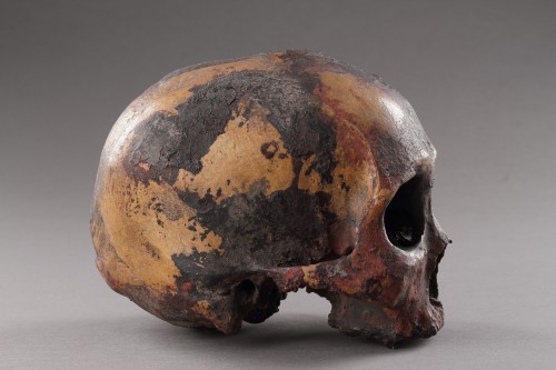 A Rare Ancestor Skull with Polychrome Decoration, Andaman Islands 19th Century or earlier - 