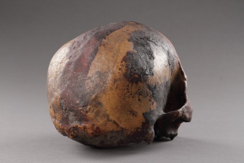 19th century - A Rare Ancestor Skull with Polychrome Decoration, Andaman Islands 19th Century or earlier