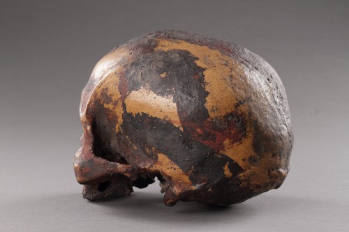 A Rare Ancestor Skull with Polychrome Decoration, Andaman Islands 19th Century or earlier - 