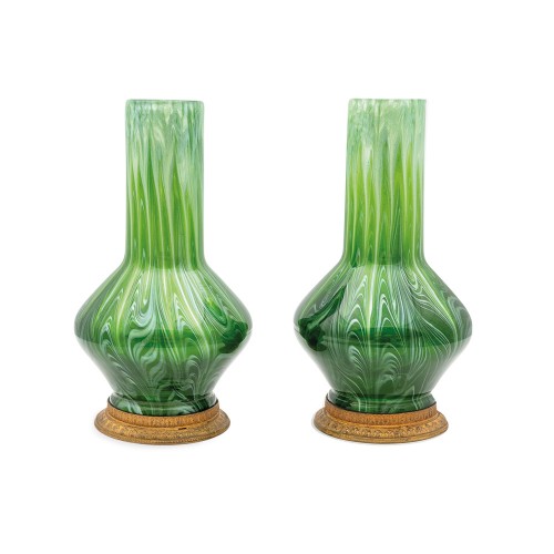 Pair of vases Johann Loetz Witwe Titania Genre 5032 ca. 1907