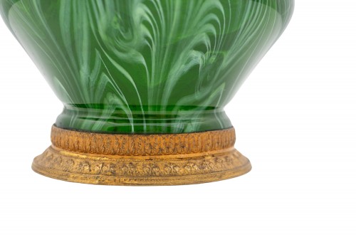 Paire de vases Johann Loetz Witwe Titania Genre 5032 env. 1907 - Verrerie, Cristallerie Style Art nouveau