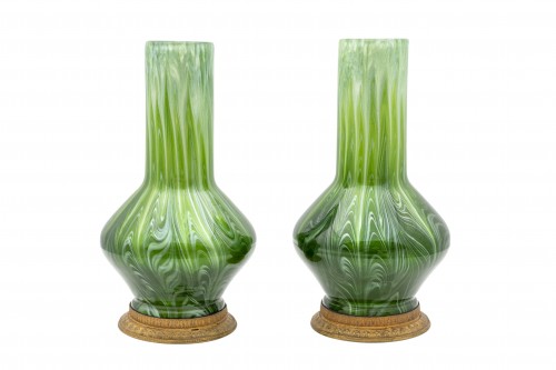 Art nouveau - Pair of vases Johann Loetz Witwe Titania Genre 5032 ca. 1907