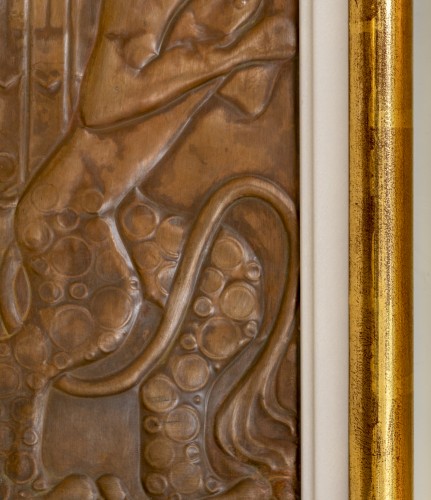 Antiquités - Pair of Jugendstil panels “Griffins” by Georg Klimt ca. 1904