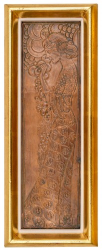 Objet de décoration  - Paire de panneaux Art Nouveau « Dionysos et Déméter » Georg Klimt vers 1900