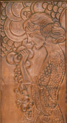 20th century - Pair of Jugendstil panels &quot;Dionysus and Demeter&quot; Georg Klimt ca. 1900