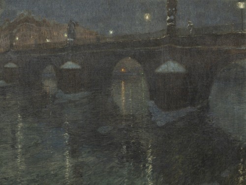 Paintings & Drawings  - Rudolf Quittner (1872-1910) - Seine by night ca. 1905