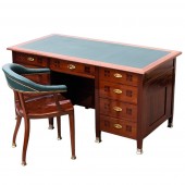 Bureau avec fauteuil Robert Fix Josef Hoffmann Portois & Fix circa 1901