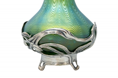 Art Nouveau vase with silver mount Johann Loetz Witwe ca. 1899 - 