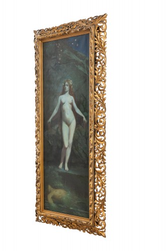 Grande peinture symboliste « Lorelei » attribué à  Jules-Joseph Lefebvre ca. 1890 - Tableaux et dessins Style Art nouveau