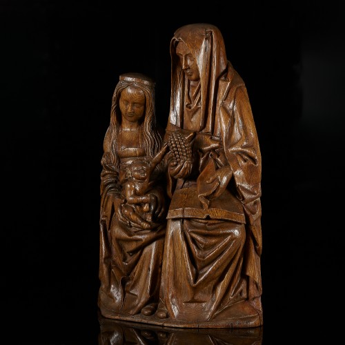 Saint Anne Selbdritt, Jan Mertens the Elder  Active in Antwerp ca. 1473-1509  - Sculpture Style Middle age