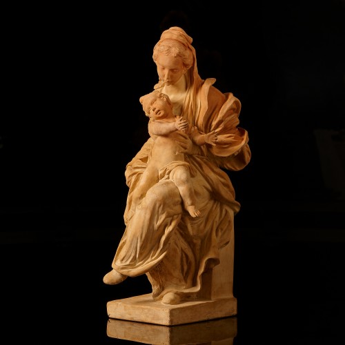 Virgin and Child circa 1625, attributed to Rombout ‘Pauli’ Pauwels - Sculpture Style Louis XIV