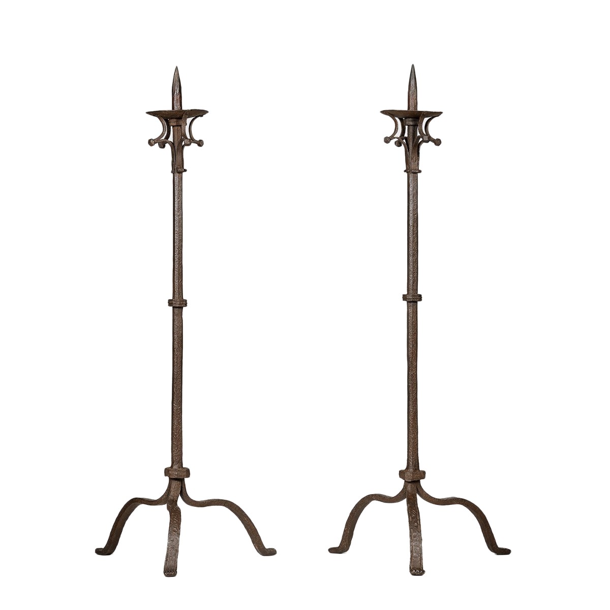 A Pair of Gothic Pricket Candlesticks - Ref.95405