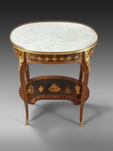 Table ovale par Charles TOPINO (1742-1803) - Mobilier Style Louis XVI