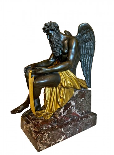 Large bronze figure of Chronos