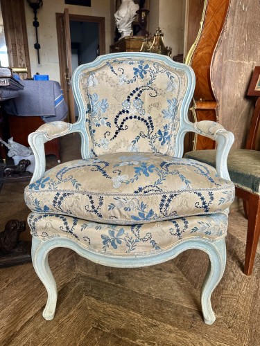 18th century - Pair of armchairs stamped C.L..BURGAT