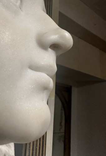  - Carrara marble bust of a young girl