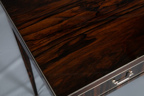 20th century - Art Deco desk in macassar ebony veneer