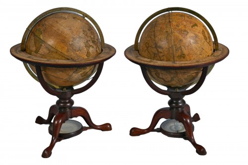 Globe terrestre et globe céleste par G.Adams