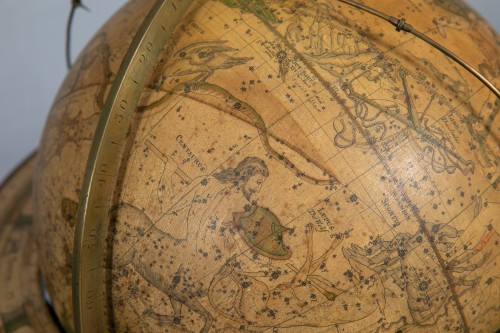 Globe terrestre et globe céleste par G.Adams - 