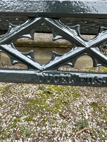 Banc en fonte de fer signé DUCEL - Matériaux & Architecture Style 