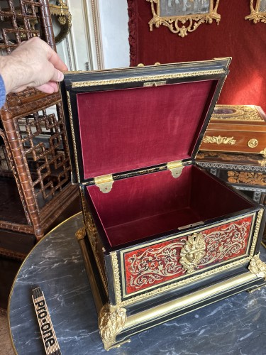 Grand coffret Napoléon III en marqueterie Boulle - Napoléon III