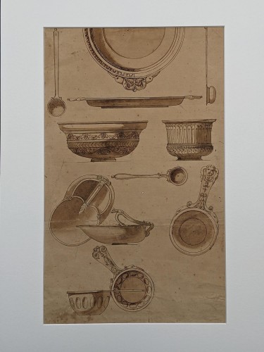  - A pair of Grand Tour drawings, Italy19th century