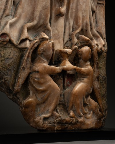 Sculpture Sculpture en Marbre - Trinité en albâtre - Angleterre XVe siècle