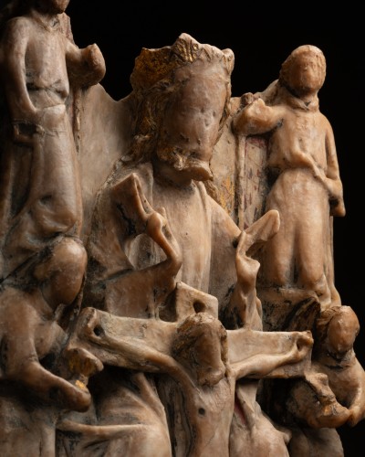 Antiquités - Trinité en albâtre - Angleterre XVe siècle