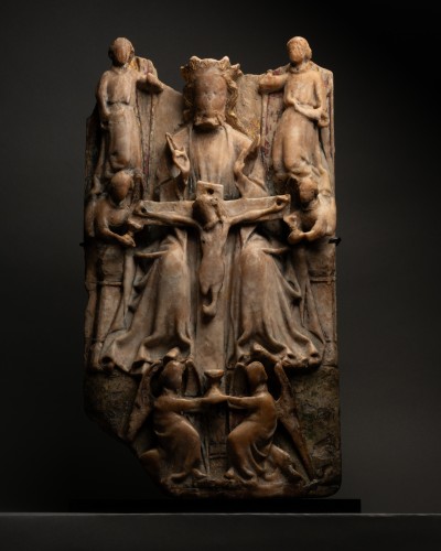 Antiquités - Trinité en albâtre - Angleterre XVe siècle