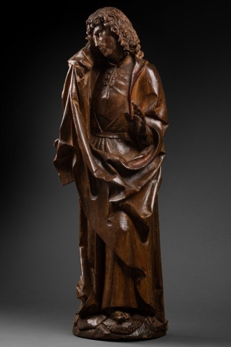 Sculpture Sculpture en Bois - Saint Jean au Calvaire en bois attribué à Daniel Mauch - Allemagne circa 1500