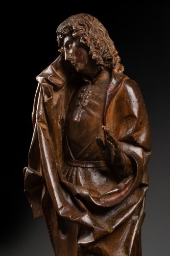 Saint Jean au Calvaire en bois attribué à Daniel Mauch - Allemagne circa 1500 - Galerie Alexandre Piatti