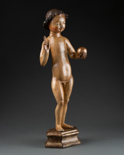 Art sacré, objets religieux  - Enfant Jésus bénissant - Malines circa 1500