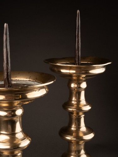 Pair of candlesticks - Central Europe circa 1500 - Lighting Style 