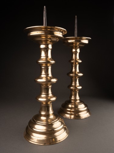 Pair of candlesticks - Central Europe circa 1500 - 