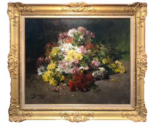 Georges JEANNIN (1841-1925) - Jetée de fleurs 