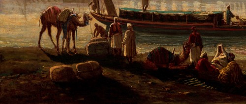 19th century - Paul-Marie LENOIR (1843–1881) Animated scene on the Nile