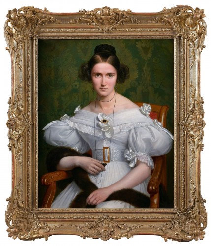 Portrait of a lady - Sébastien NORBLIN de LA GOURDAINE (1796 – 1884)