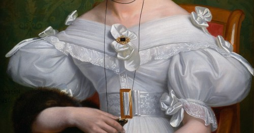 Tableaux et dessins Tableaux XIXe siècle - Portrait de dame - Sébastien NORBLIN de LA GOURDAINE (1796 – 1884)