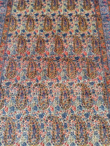 Grand tapis Kerman en laine, Iran 19e siècle - 