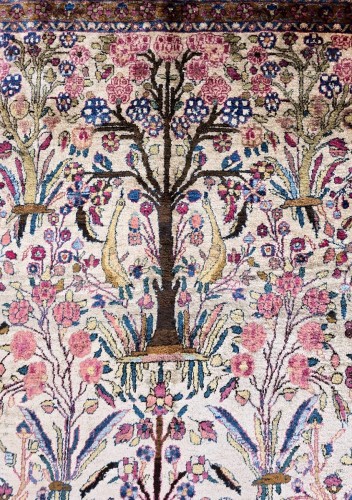 Tapestry & Carpet  - Silk Kachan Dabir circa 1880 - Museum piece