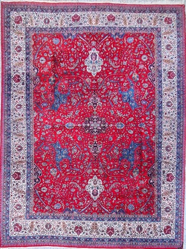 Important tapis Tabriz en laine, Iran 19e siècle